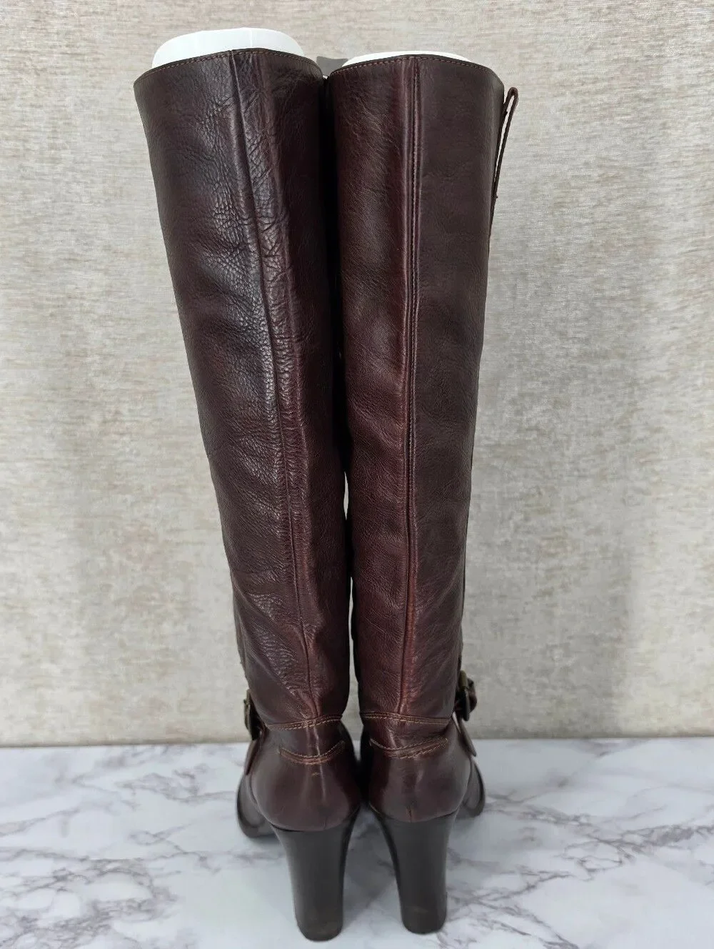 J. Crew Women's Tall Brown Italian Leather Heeled Boots